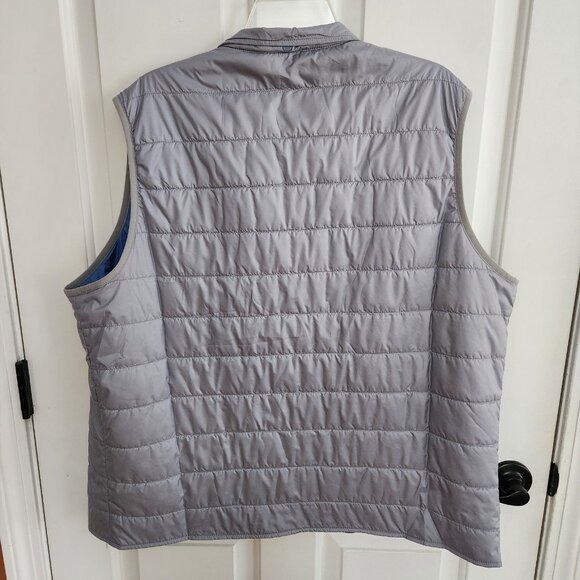 Peter Millar Mens Size XL Crown Light Weight Packable Puffer Vest Gray Blue Golf - Picture 4 of 6